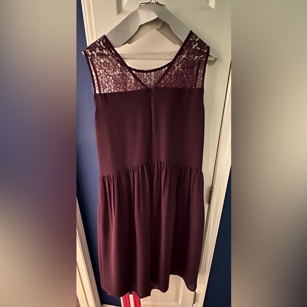 Purple/plum dress, knee length, plum color, lace dress